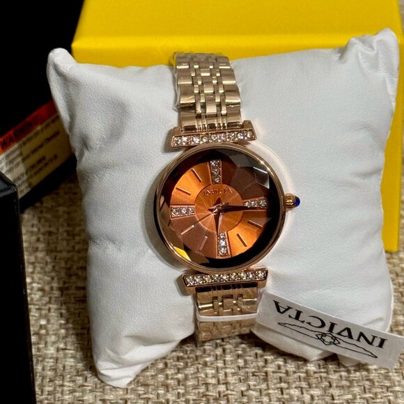 Invicta Wildflower Women’s Watch Rose Gold Crystal Accents NIB
